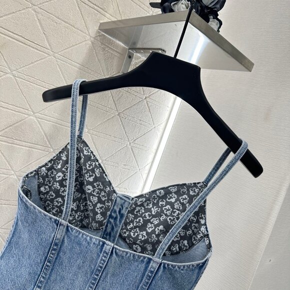 CHANEL Blue Denim Camisole - Picture 4 of 8